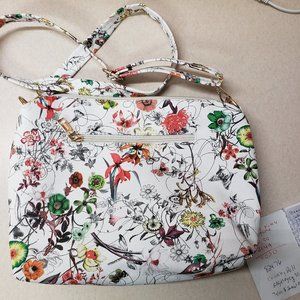 Beautiful White Floral Crossbody Purse